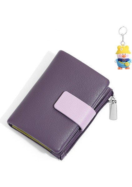 Kısa Bayan Cüzdan Iki Katlı Çoklu Kart Yuvası Ters Çanta Cüzdan Gümüş Cüzdan (Yurt Dışından)