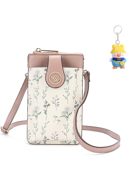 Tatlı Bayan Para Çanta Omuz Crossbody Çanta Baskılı Cep Telefonu Çantası Kadın Cüzdanı (Yurt Dışından)