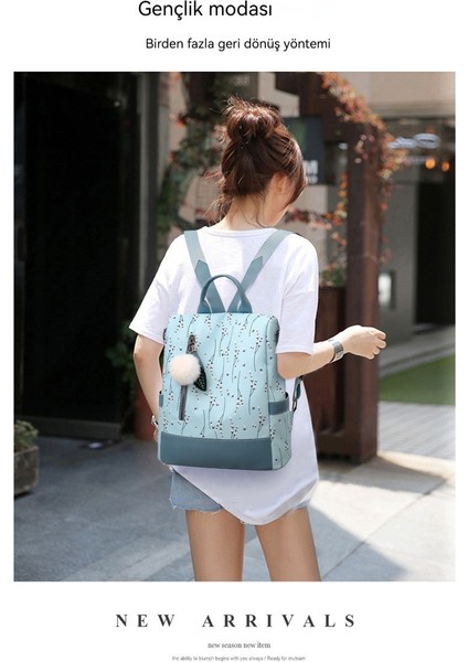 Oxford Kumaş Kadın Çantası Sırt Çantası Kadın Açık Hava Eğlence Sırt Çantası Çok Amaçlı Hırsızlık Önleme Ortaokul Çantası (Yurt Dışından) fırsatları