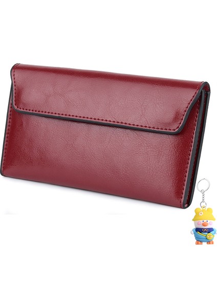 Haklı Deri Büyük Kapasiteli Ultra Ince Kadın Cüzdanı Moda Basit Kadın Clutch Kart Tutucu Cep Telefonu (Yurt Dışından)