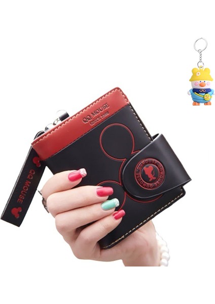 Cüzdan Kadın Kısa Moda Öğrenci Sevimli Küçük Taze Fermuarlı Küçük Para Cüzdan Kart (Yurt Dışından)