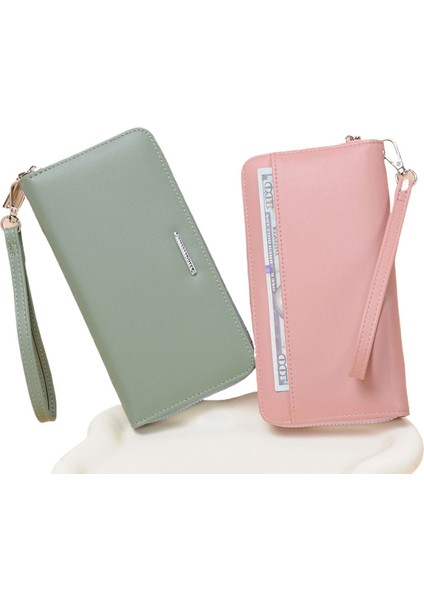 Bayanlar Clutch Uzun Cüzdan Büyük Kapasiteli Çok Fonksiyonlu Kart Tutucu Cep Telefonu (Yurt Dışından) modelleri