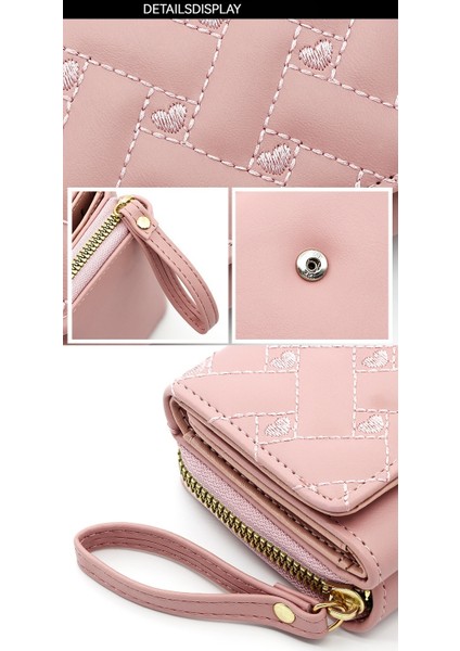 Kalp Şekli Basit Bayan Cüzdan Kadın Küçük Cüzdan Para Cüzdan Kart Tutucu Kısa (Yurt Dışından) fiyatları