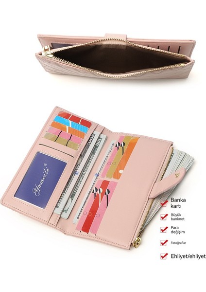 Çoklu Kart Yuvası Fermuarlı Bayan Cüzdan Uzun Clutch Kart Tutucu (Yurt Dışından) fırsatları