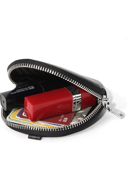 Fermuarlı Küçük Yuvarlak Cüzdan Küçük Basit Katı Renkli Kulaklık Madeni Para Saklama Madeni Para Cüzdanı Kadınlar (Yurt Dışından) fiyatları