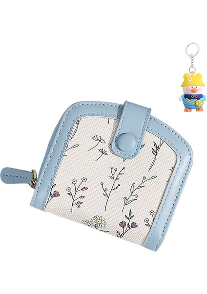 Moda Cüzdan Kadın Kısa Iki Katlı Para Cüzdan Çoklu Kart Yuvası Kart Tutucu Baskı (Yurt Dışından)