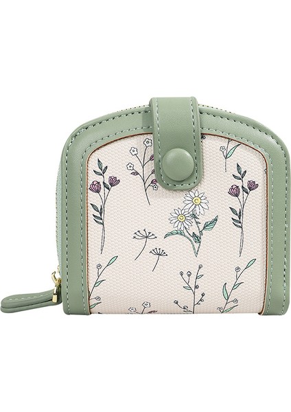 Moda Cüzdan Kadın Kısa Iki Katlı Para Cüzdan Çoklu Kart Yuvası Kart Tutucu Baskı (Yurt Dışından) indirimleri