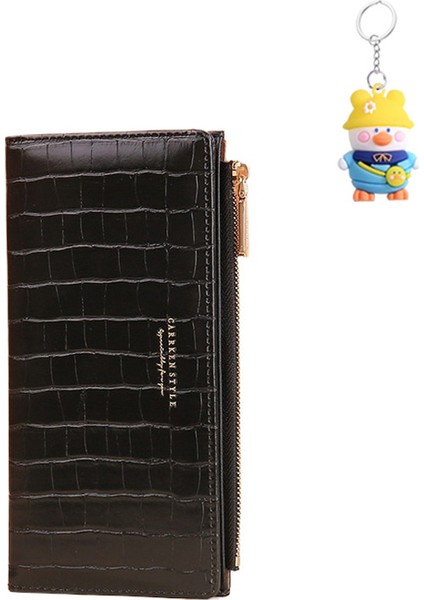 Bayan Uzun Cüzdan Moda Basit Çoklu Kart Yuvası Fermuarlı Para Cüzdanı (Yurt Dışından)