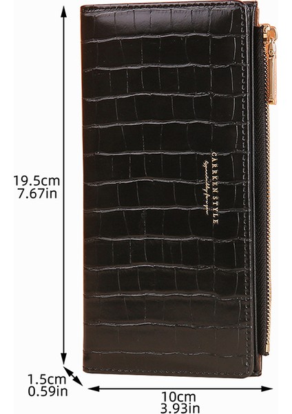 Bayan Uzun Cüzdan Moda Basit Çoklu Kart Yuvası Fermuarlı Para Cüzdanı (Yurt Dışından) fırsatları