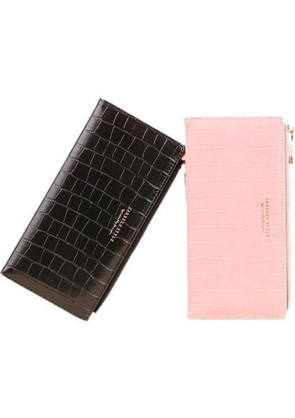 Bayan Uzun Cüzdan Moda Basit Çoklu Kart Yuvası Fermuarlı Para Cüzdanı (Yurt Dışından) indirimleri