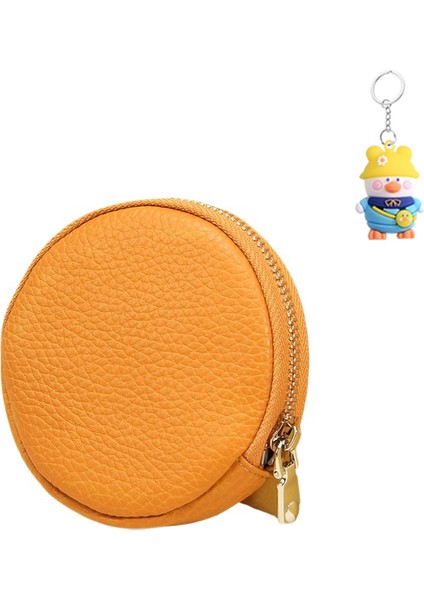 Fermuarlı Küçük Yuvarlak Cüzdan Küçük Basit Katı Renkli Kulaklık Madeni Para Saklama Madeni Para Cüzdanı Kadınlar (Yurt Dışından)