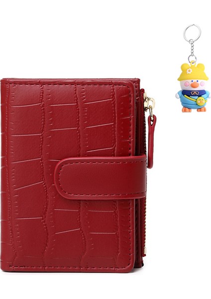Cüzdan Bayan Kart Tutucu Mini Taşınabilir Katlanır Kısa Para Cüzdanı (Yurt Dışından)