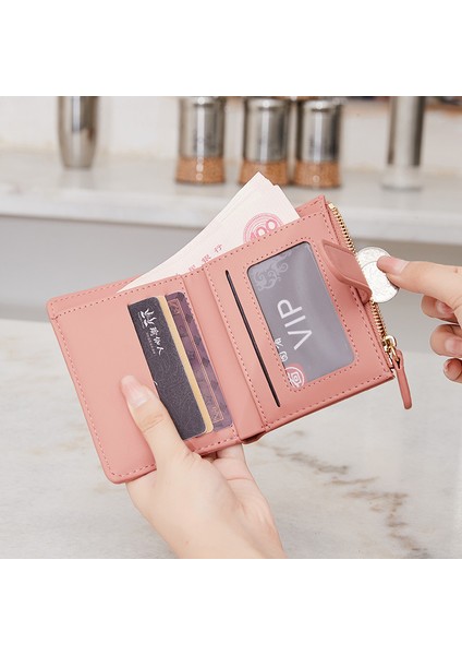 Cüzdan Bayan Kart Tutucu Mini Taşınabilir Katlanır Kısa Para Cüzdanı (Yurt Dışından) modelleri