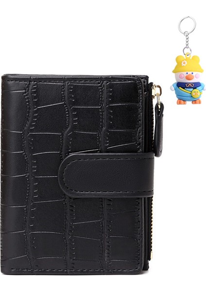 Cüzdan Bayan Kart Tutucu Mini Taşınabilir Katlanır Kısa Para Cüzdanı (Yurt Dışından)