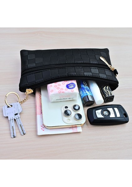 Bayanlar Clutch Cüzdan Çok Yönlü Moda Cep Telefonu Çantası Basit Kart Tutucu Fermuarlı Cüzdan (Yurt Dışından)