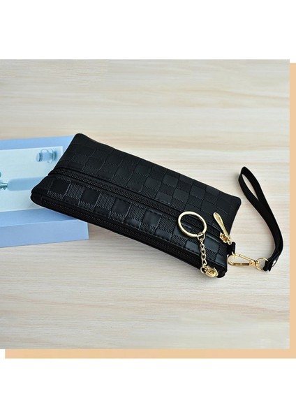 Bayanlar Clutch Cüzdan Çok Yönlü Moda Cep Telefonu Çantası Basit Kart Tutucu Fermuarlı Cüzdan (Yurt Dışından)