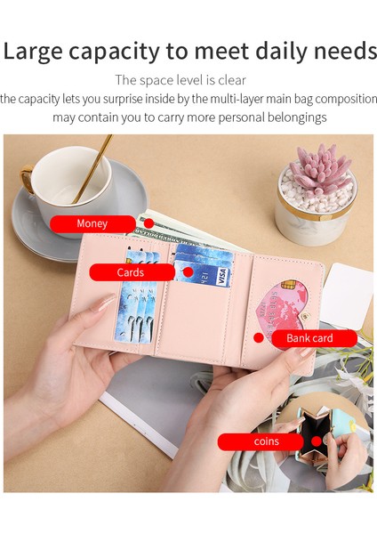 Sevimli Katlanır Kadın Cüzdan Karikatür Mini Klip Para Cüzdan Kart Tutucu (Yurt Dışından) fırsatları