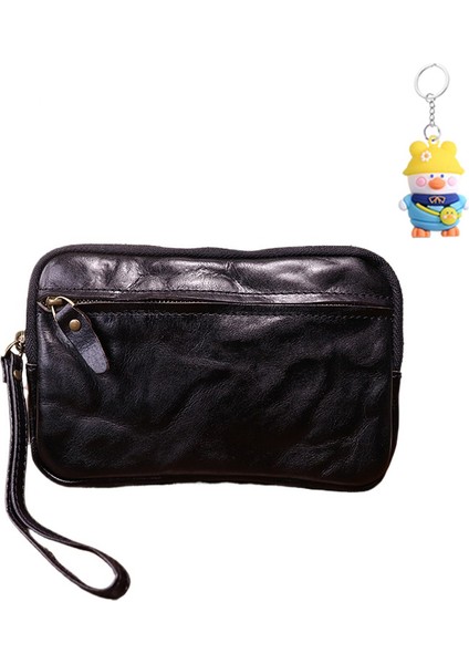 Cüzdan, Eski Elle Ovalanmış Birinci Katman Inek Derisi Klutz, Kadınlar Için Basit Büyük Kapasiteli Cep Telefonu Çantası (Yurt Dışından)