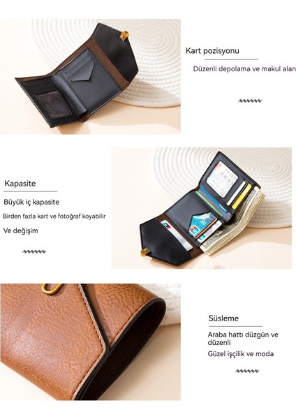 Bayan Cüzdan 3 Katlama Toka Moda Clutch Cüzdan Çoklu Kart Yuvası Para Cüzdanı Kart Tutucu (Yurt Dışından) modelleri