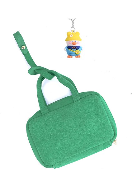 Bayanlar Haklı Deri Mini Küçük Cüzdan Süet Deri Çok Renkli Zincir Para Cüzdanı Sevimli Kompakt Küçük Asılı Çanta (Yurt Dışından)