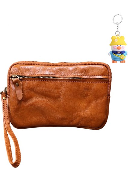 Cüzdan, Eski Elle Ovalanmış Birinci Katman Inek Derisi Klutz, Kadınlar Için Basit Büyük Kapasiteli Cep Telefonu Çantası (Yurt Dışından)