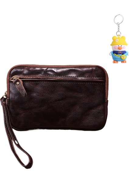 Cüzdan, Eski Elle Ovalanmış Birinci Katman Inek Derisi Klutz, Kadınlar Için Basit Büyük Kapasiteli Cep Telefonu Çantası (Yurt Dışından)