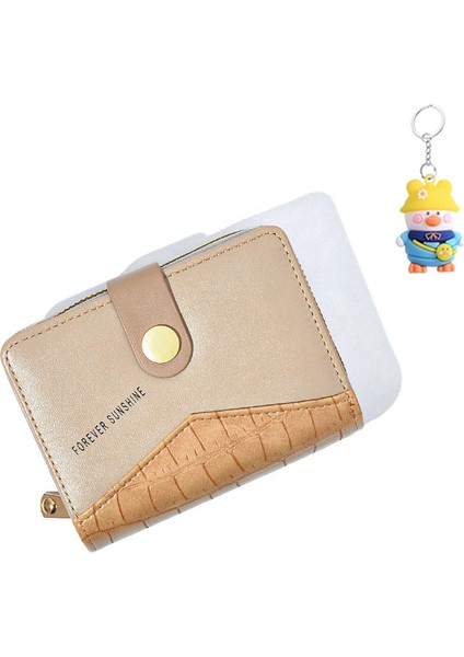 Bayan Cüzdan Büyük Kapasiteli Çoklu Kart Yuvası Para Cüzdanı Fermuar Toka Basit Çanta (Yurt Dışından)