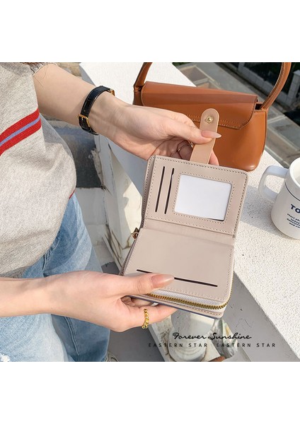 Bayan Cüzdan Büyük Kapasiteli Çoklu Kart Yuvası Para Cüzdanı Fermuar Toka Basit Çanta (Yurt Dışından) modelleri