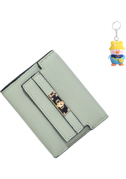 Bayan Cüzdan Çoklu Kart Yuvası Büyük Kapasiteli Düz Renk Kısa Cüzdan Kart Tutucu (Yurt Dışından)