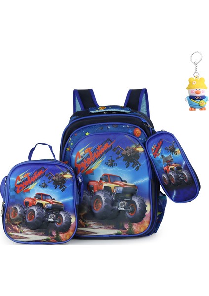 Üç Parçalı Çocuk Okul Çantası, Sevimli Erkek ve Kız Okul Çantası, Karikatür Sırt Çantası, Ilkokul Öğrencisi Sırt Çantası (Yurt Dışından)