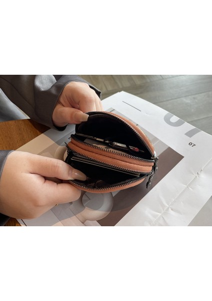 Para Cüzdanı Kadın Küçük Cüzdan Mini Kompakt Depolama Çantası Fermuarlı Para Çantası Kart Tutucu Kadın (Yurt Dışından) modelleri