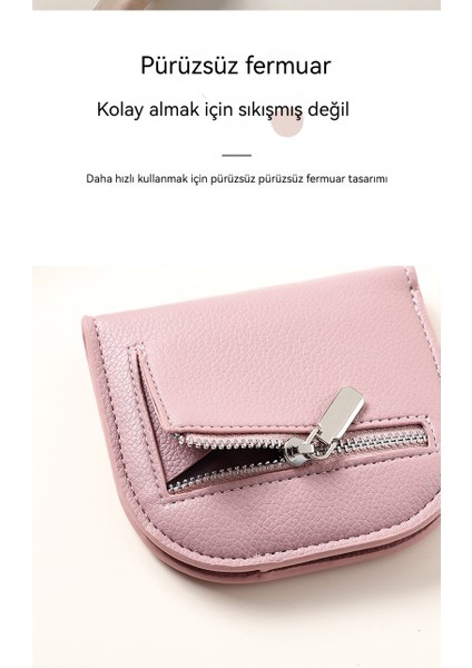 Para Cüzdan Düz Renkli Küçük Cüzdan Kadın Cüzdan Bayan Kart Tutucu (Yurt Dışından)