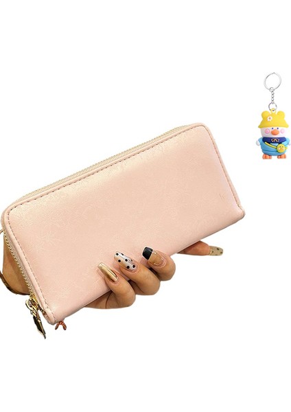 Uzun Bayan Cüzdan Uzun Fermuarlı Clutch Çoklu Kart Yuvası Büyük Kapasiteli Clutch Cüzdan (Yurt Dışından)