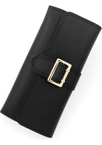 Bayanlar Uzun Cüzdan Üç Katlı Çanta Kadın Para Cüzdanı Çoklu Kart Yuvası Kart Tutucu Clutch (Yurt Dışından)