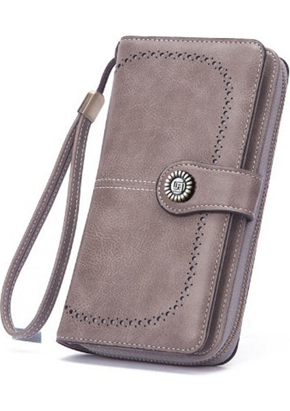 Uzun Cüzdan Kadın Retro Içi Boş Cüzdan Büyük Kapasiteli Cep Telefonu Çantası (Yurt Dışından)