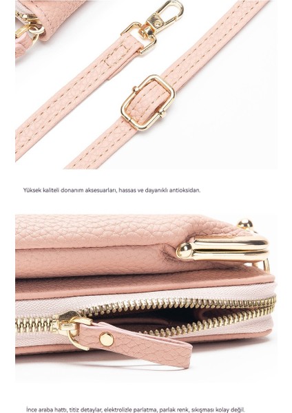 Nakış Niche Çanta Cüzdan Kadın Mini Telefon Çantası Crossbody Uzun Moda Bayan Cüzdan (Yurt Dışından) fırsatları