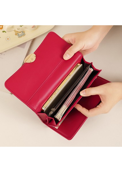 Cüzdan Bayanlar Uzun Çoklu Kart Yuvası Kart Tutucu Moda Büyük Kapasiteli 30% Katılım Cüzdan Clutch (Yurt Dışından)