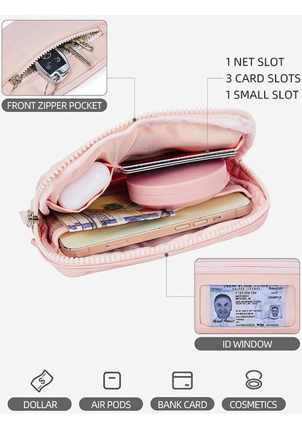 Moda Bayan Cüzdan Kadın Cüzdan Cep Telefonu Çantası Kart Tutucu (Yurt Dışından)