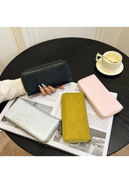 Uzun Bayan Cüzdan Uzun Fermuarlı Clutch Çoklu Kart Yuvası Büyük Kapasiteli Clutch Cüzdan (Yurt Dışından) fırsatları