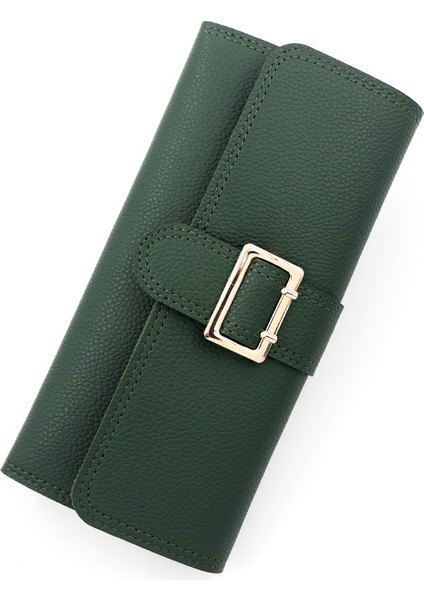 Bayanlar Uzun Cüzdan Üç Katlı Çanta Kadın Para Cüzdanı Çoklu Kart Yuvası Kart Tutucu Clutch (Yurt Dışından)