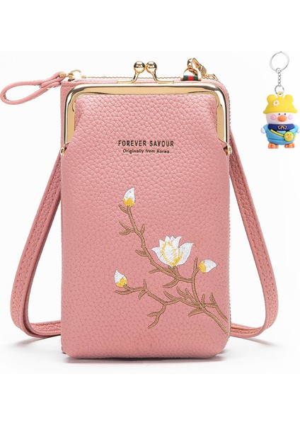 Nakış Niche Çanta Cüzdan Kadın Mini Telefon Çantası Crossbody Uzun Moda Bayan Cüzdan (Yurt Dışından)