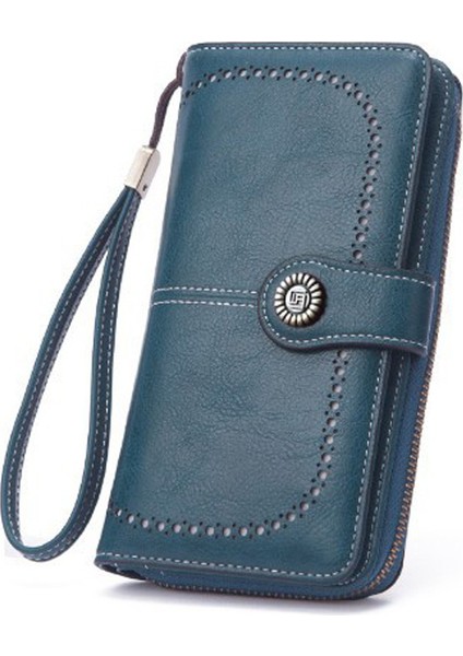 Uzun Cüzdan Kadın Retro Içi Boş Cüzdan Büyük Kapasiteli Cep Telefonu Çantası (Yurt Dışından)