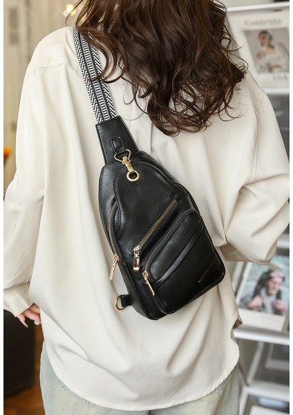 Göğüs Çantası Bayan Büyük Kapasiteli Yeni Crossbody Çanta Yumuşak Deri Göğüs Gündelik Omuz (Yurt Dışından) modelleri