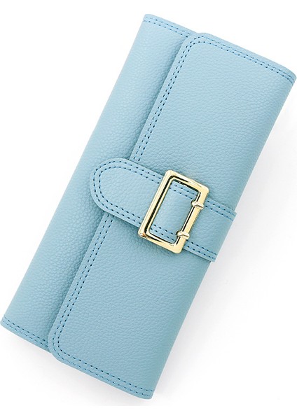 Bayanlar Uzun Cüzdan Üç Katlı Çanta Kadın Para Cüzdanı Çoklu Kart Yuvası Kart Tutucu Clutch (Yurt Dışından)