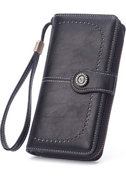 Uzun Cüzdan Kadın Retro Içi Boş Cüzdan Büyük Kapasiteli Cep Telefonu Çantası (Yurt Dışından)