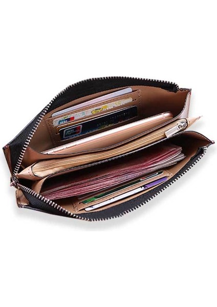 Bayan Cüzdan Kadın Fermuarlı Bilek Çantası Kullanışlı Çok Fonksiyonlu Kart Yuvası Para Cüzdanı Kart Tutucu (Yurt Dışından) fiyatları