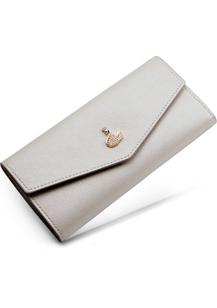 Bayanlar Uzun Cüzdan Ultra Ince Moda Küçük Kuğu Çoklu Kart Yuvası Şeffaf Kimlik Kimlik Kart Yuvası (Yurt Dışından) indirimleri