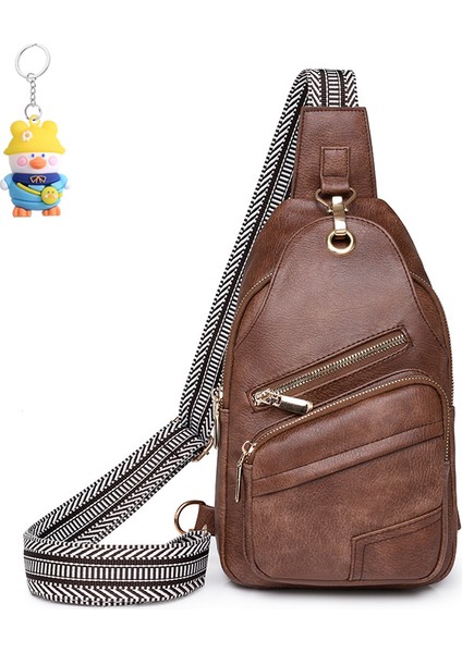 Göğüs Çantası Bayan Büyük Kapasiteli Yeni Crossbody Çanta Yumuşak Deri Göğüs Gündelik Omuz (Yurt Dışından)