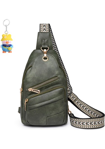 Göğüs Çantası Bayan Büyük Kapasiteli Yeni Crossbody Çanta Yumuşak Deri Göğüs Gündelik Omuz (Yurt Dışından)