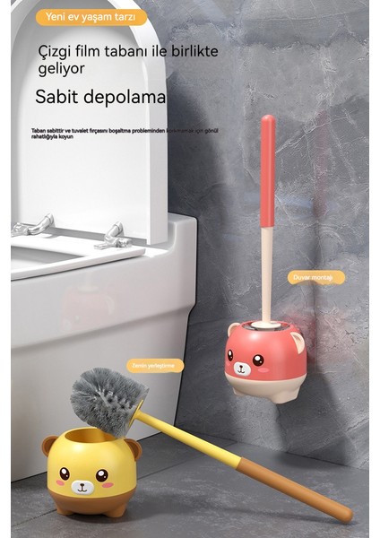 Karikatür Duvara Monte Tuvalet Fırçası Temizleme Fırçası Banyo Tuvalet Fırçası Temizleme Fırçası Seti Tuvalet Banyo Aksesuarları (Yurt Dışından) fiyatları